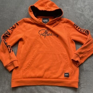 Young & Reckless Y&R Logo Youth Sz L Orange Hoodie Los Angeles Y2K - Picture 1 of 13