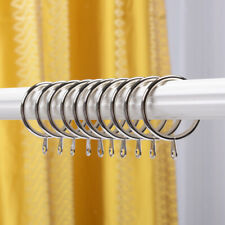 Pack of 10, Smooth Metal Curtain Rings Rod Pole