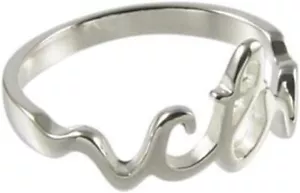Anillo cursivo de acero inoxidable mormón H13 un momento en el tiempo LDS CTR - Imagen 1 de 6