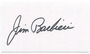 Jim Barbieri Signed 3x5 Index Card Autographed Signature Los Angeles Dodgers MLB - Picture 1 of 2