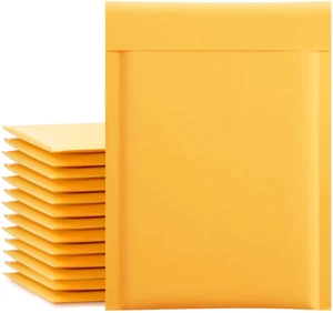 Any Size Kraft Bubble Mailers Shipping Mailing Padded Bags Envelopes Self-Seal - Picture 1 of 12