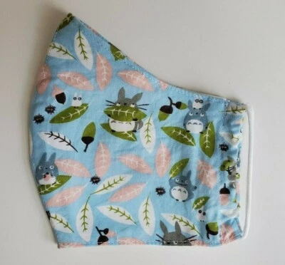 Mascarilla facial Totoro Studio Ghibli, 100% algodón, lavable, filtro de bolsillo Foto 1 de 4