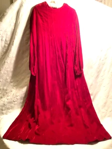 Crushed Velvet Holiday Dress Long Renaissance Style Handmade U.S.Shipping Only! - Picture 1 of 16
