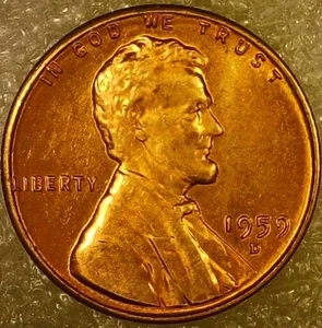 🔥 UNCIRCULATED (RED) 1959-D LINCOLN CENT DDO DDR RPM VARIETY - Picture 1 of 12