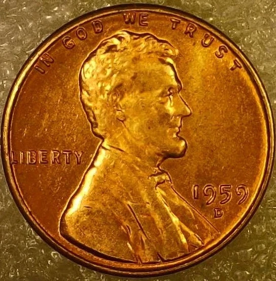 🔥 UNCIRCULATED (RED) 1959-D LINCOLN CENT DDO DDR RPM VARIETY - Image 1 of 4