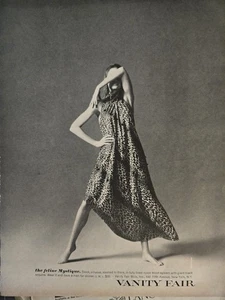 1967 women's Vanity Fair Feline Mystique animal print gown lingerie vintage ad - Picture 1 of 1