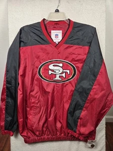 Vintage San Francisco 49ers V-Neck Pullover Windbreaker Herren Medium by GIII Neu mit Etikett - Bild 1 von 18