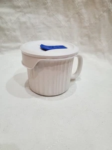 CorningWare French White 20oz. Stoneware Soup Mug with Vented Lid - Picture 1 of 13