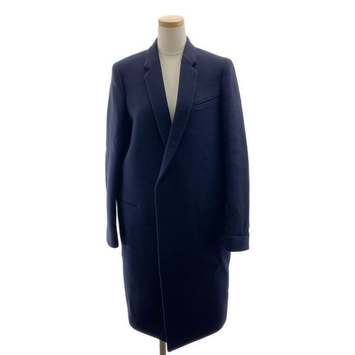 Celine Cappotto Phoebe Egg Crombie Total Foderato 38 Navy Donna Usato0