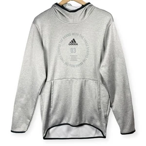 Adidas Team Issue Badge of Sport Felpa con Cappuccio Uomo Grigio Medio Pullover Felpa - Foto 1 di 7