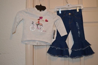 Niñas 2 piezas conjunto 2T top nuevo con etiquetas DKNY Foto 1 de 4