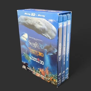 Jean-Michel Cousteau Film Trilogy(3D Blu-ray)Dolphin Whales Ocean Wonderland Sha - Imagen 1 de 13