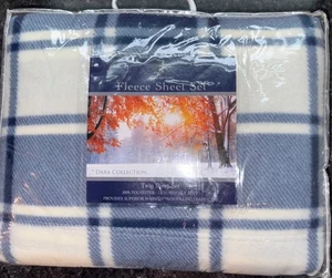 Great Bay Home Dara Collection Fleece Laken Set Twin Size Blau - Bild 1 von 4