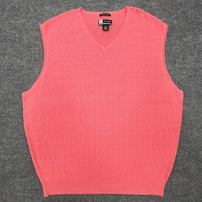 De Colección JOS A BANK Leadbetter Golf Suéter Chaleco Para Hombres 2XL XXL Salmón Rosa Pima Algodón Foto 1 de 4