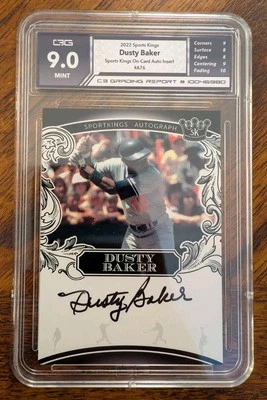 2022 Sportkings Autographs DUSTY BAKER Auto #A76 - C3 Grade 9 Mint - Image 1 of 4