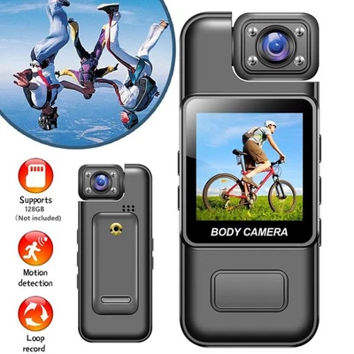 4K Mini Körperkamera Body Cam WiFi-Videokamera Camcorder mit Bewegungserkennung - Bild 1 von 4