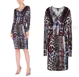 JUST CAVALLI BY ROBERTO CAVALLI KLEID GEMISCHT ANIMAL PRINT JERSEY 595 $ IT 38 US 2 - Bild 1 von 16