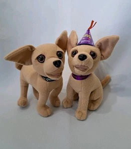 VTG Yo Quiero Taco Bell Plush Chihuahua Lot of 2 Dogs (1 talks) Y2K - Picture 1 of 6