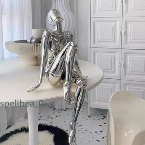 Sexy Women Robot Hajime Sorayama Mechanical Sculpture Model Ornament Decoration - Picture 1 of 9