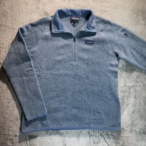 Patagonia Better Suéter 1/4 Cremallera Polar Pullover Chaqueta Mujer Grande Azul BEBL - Imagen 1 de 12