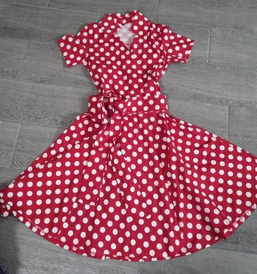 Minnie Mouse Disney Bound Costume Cosplay Women’s Halloween Polka Dots Small S - Image 1 of 3