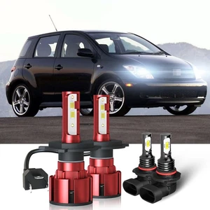 For Scion XA 2004 2005 2006 LED Headlight High/Low + Fog Light Bulbs Kit 6000K - Picture 1 of 16