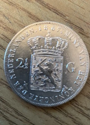 1867 2 1/2 Gilden B.u - Image 1 of 2