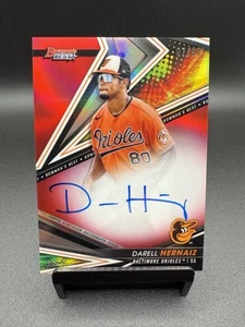 2022 Bowman’s Best Darell Hernaiz Red Prospect Auto /10 Oakland Athletics A’s - Picture 1 of 2