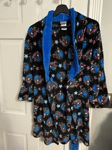 Sonic The Hedgehog Robe Size Large 10/12 Boys Pajamas Cover Up Bathrobe EUC - Picture 1 of 4