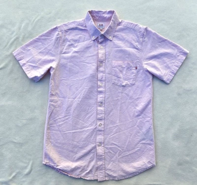 Camisa OBEY Hombre Manga Corta Con Botones Talla Pequeña 100% Algodón Informal Rosa Foto 1 de 4