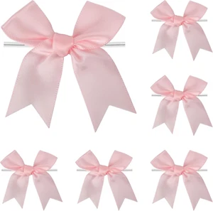 Twist Tie Bows, Satin Ribbon Bows - 3 Inches, 50-Pack for Treat Bags Gift Wrappi - Picture 1 of 7