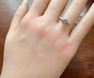 Vintage 10k Gelbgold Diamant Akzent Ring Gr. 7,75 - Bild 1 von 9