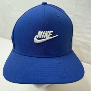 Nike Hat Cap Snapback Swoosh Old school logo blue and white - Picture 1 of 7