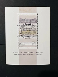 West German Buildings 1986 GERMANY STAMPS CTO MINISHEET (DEFECT SEE PHOTOS!) - Picture 1 of 3