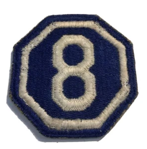 Original WWII U.S. ARMY VIII 8th CORPS PATCH CUT EDGE FULL COLOR - Picture 1 of 2