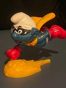 Schlümpfe Fliegender Superheld Schlumpf Vintage PVC Spielzeug Peyo - Bild 1 von 1