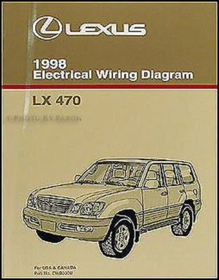Manuel De Schémas Électriques Original Pour Lexus LX 470 De 1998 - Photo 1/2