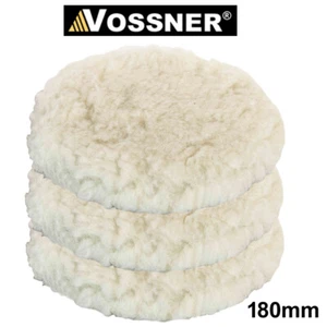 Vossner® Polierfell 3er Pack ø180mm mit Klettrücken Lammfell Synthetik C1 - Bild 1 von 2