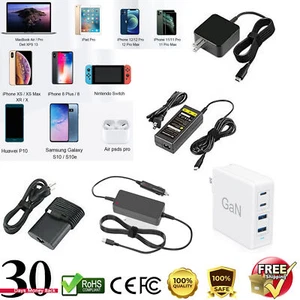 PD 100W Max USB Type-C Wall Charger Power Adapter For Laptops & Cellphones - Picture 1 of 35