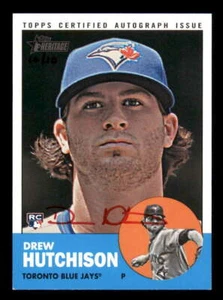 2012 Topps Heritage High Real One Autograph/Auto Red DH Drew Hutchison SSP 10/10 - Picture 1 of 2