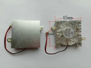 2 pcs Brushless DC Cooling 9 Blade Fan 4010S 12V 45x45x10mm 2pin with Heatsink - Picture 1 of 5