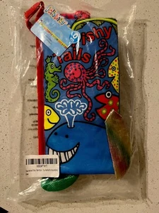 Jollybaby Baby Book NWT Infant Crinkle Bright Colors Textures Fish Fabric - Picture 1 of 4