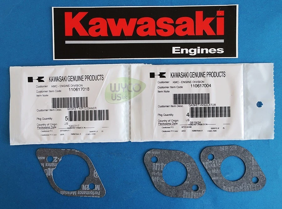 KAWASAKI FH541V CARBURETOR- AIR FILTER GASKET KIT 11061-7018, 11061-7004, 12D14A - Image 1 of 1