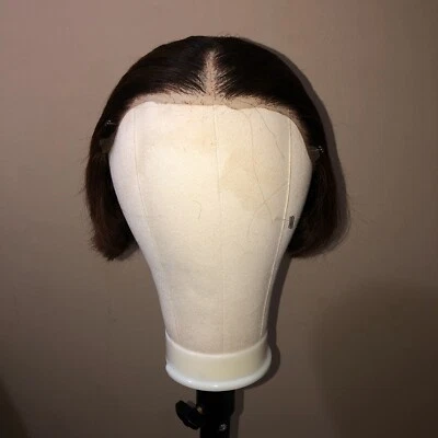 Peluca Bob 100 % Cabello Virgen Corto Lacto Brasileño HD Encaje Frontal 8" Foto 1 de 4
