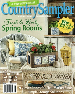 COUNTRY SAMPLER Magazine May 2022 Fresh & Lively Spring Rooms Down Home Kitchens Foto 1 de 3