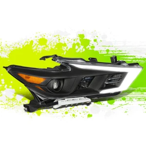 OE Style Chrome Amber Passenger LED Projector Headlight for Nissan Maxima 16-18 - Picture 1 of 6
