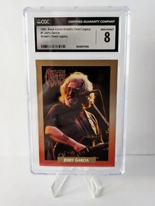 JERRY GARCIA Grateful Dead Legacy 1 Brockum Rockcards 1991 Trading Card GRADED 8 - Picture 1 of 2