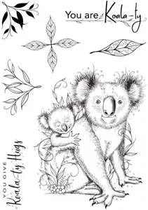 Pink Ink Designs Koala-ty Hugs Stamp Set Koala Mother Baby Eucalyptus Leaves - Picture 1 of 7