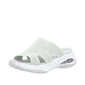 PANTOLETTE*GR:41*RIEKER*W3150-52*SLIDES*TEXTIL*GRÜN**VEGAN*FUSSBETT*NEU*OVP** - Bild 1 von 6