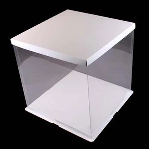 Tortenbox 38cm x 38cm x 38cm transparent eckig - Bild 1 von 1